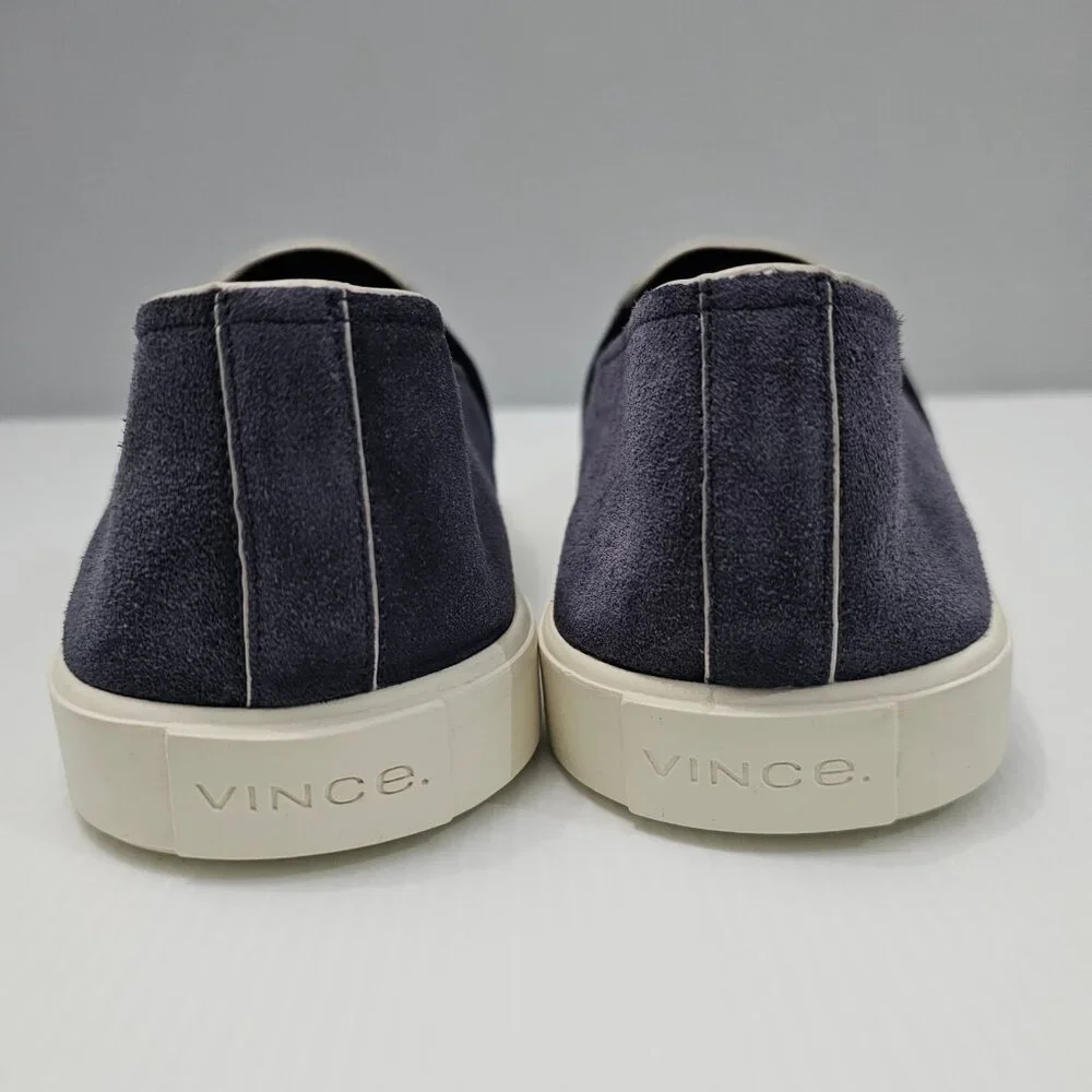 Vince Blair Loafer Sneaker Womens 10 Blue Ink Suede Slip On Casual Designer NEW - Picture 9 of 14